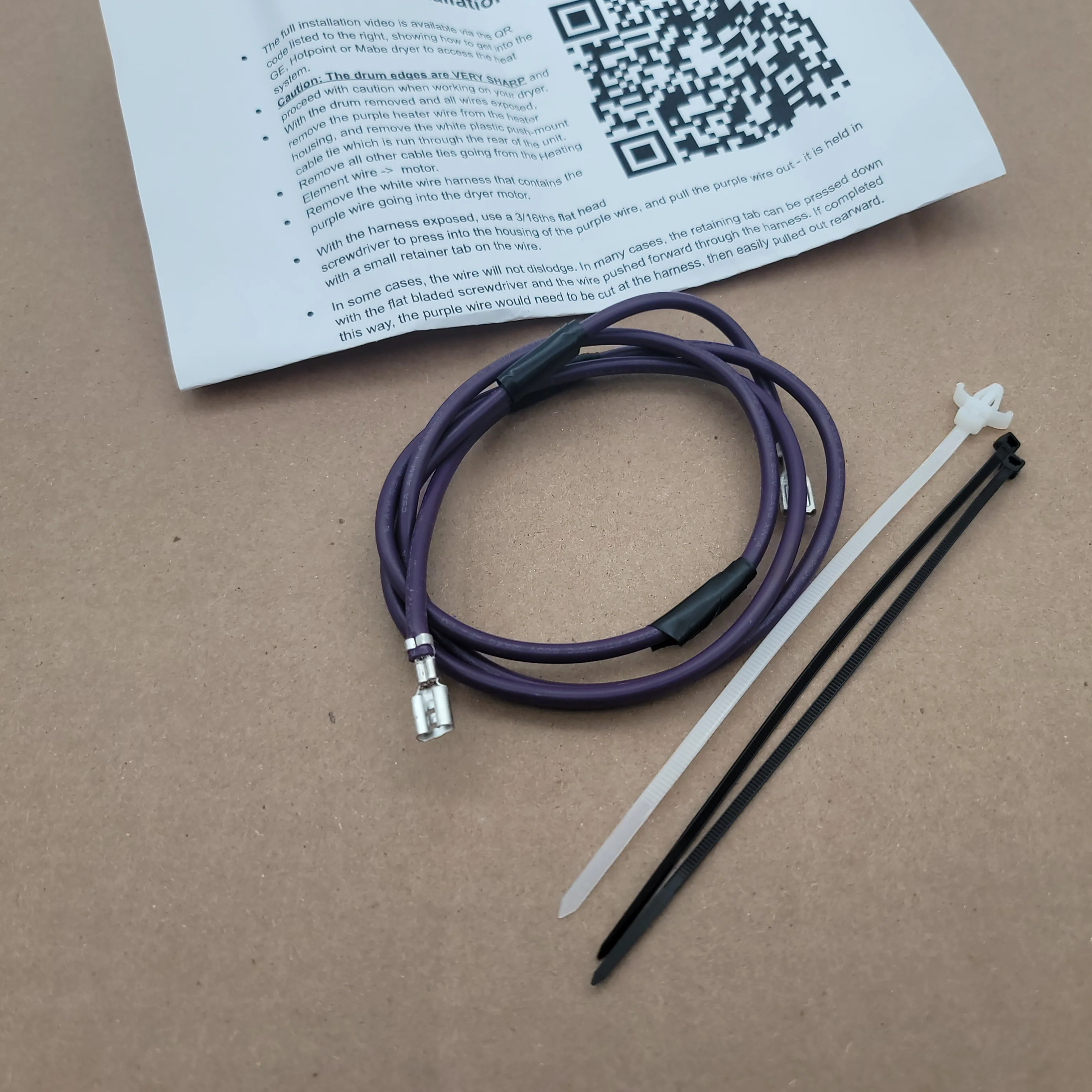 WE49X37037-BA GE / Hotpoint Dryer Heater Wire Kit - Image 3