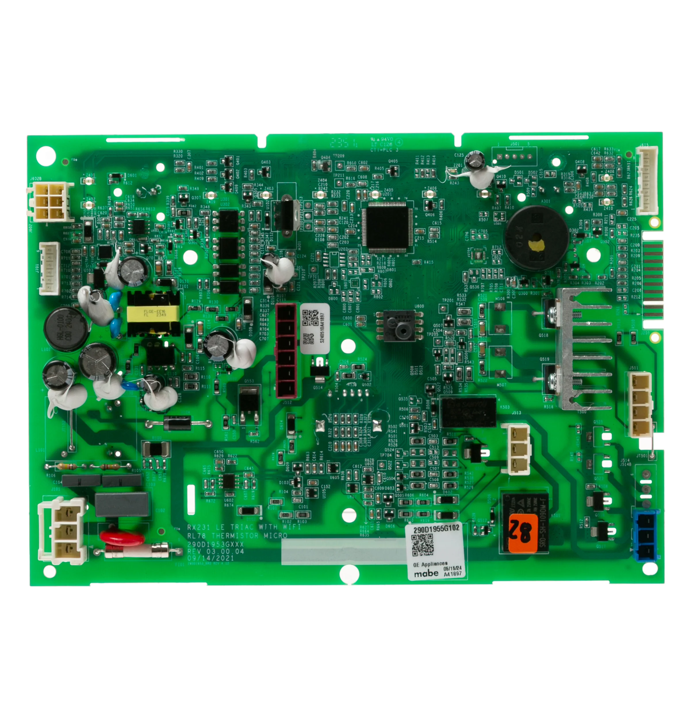 WH22X38441C GE Top Load Washer Main Control Board W/Core Charge
